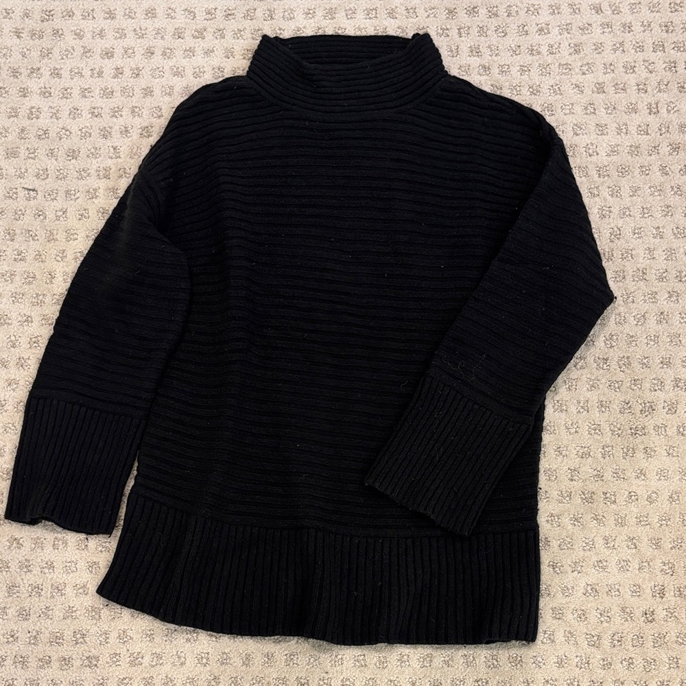 LOFT Elegant Black Turtleneck Sweater